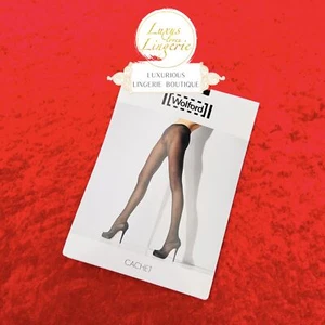 Cachet Tights by Wolford Medium Black Transparent Net Pantyhose - Picture 1 of 3