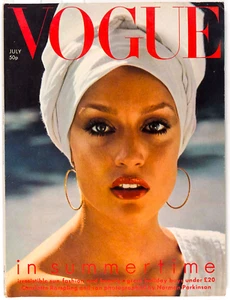 JERRY HALL Charlotte Rampling NORMAN PARKINSON Vogue July 1975 50th birthday VTG - Picture 1 of 11