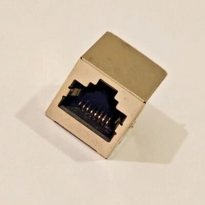 Enchufe RJ45 8 pines red hembra PCB pin recto Foto 1 de 4