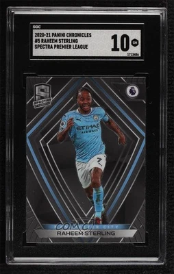 2020-21 Panini Chronicles Spectra Premier League Raheem Sterling #5 SGC 10 GEM - Image 1 of 2