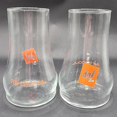 2 Vintage 70's  7-UP Upside Down Glasses - The Uncola Campaign - Image 1 of 2