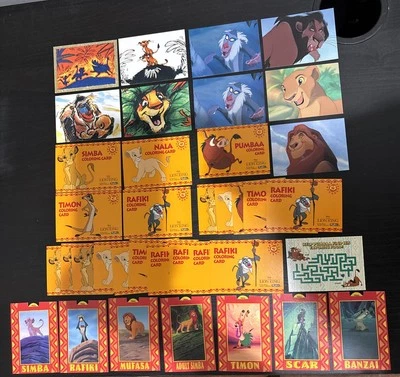 Disney 1994 El Rey León Serie 1&2 Inserto/Persecución Lote - Pop Up Termo Lámina Color Foto 1 de 4