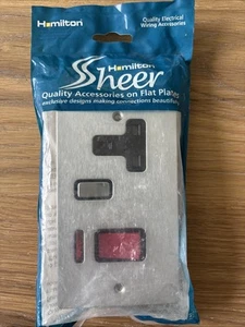 Hamilton Sheer Satin Chrome 45A Double Pole Switch with Red Rocker and Neon BNIB - Picture 1 of 3