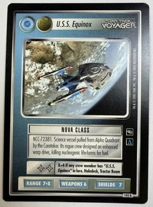 STAR TREK CCG VOYAGER RARE CARD U.S.S. EQUINOX (federation) - Picture 1 of 2
