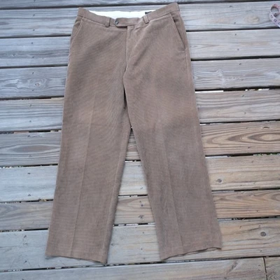 Pantalones de golf Greg Norman para hombre talla 36 pana tostada (36x30) frente plano Foto 1 de 4