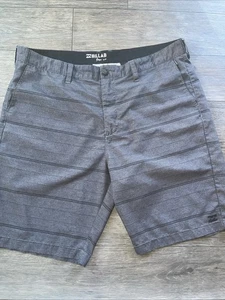Billabong Submersible Shorts Mens 38 Gray Striped Quick Dry - Picture 1 of 11