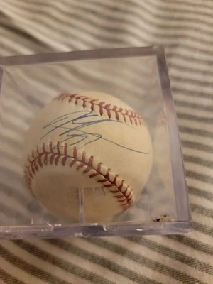 Mike Piazza Signed Baseball Autographed Hall Of Fame Mets Dodgers - Image 1 of 2