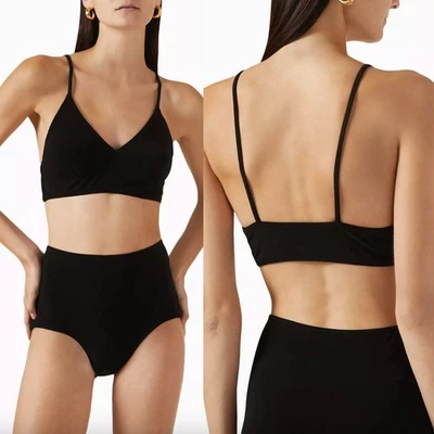 Norma Kamali | Bikini corto y cintura alta negro nuevo sin etiquetas XS Foto 1 de 4