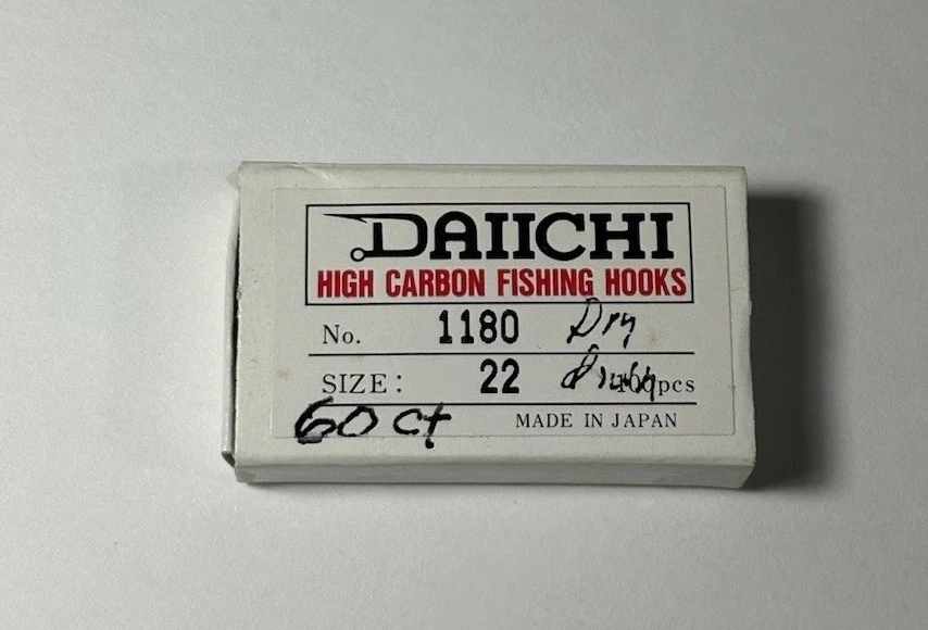 Daiichi 1180 -Fly Tying Hooks- Size 22 60ct Box Fish Hook - Image 1 of 3