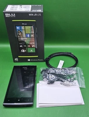 BLU Win JR LTE Grey Dual Sim Unlocked 8GB 4.5" Windows Touchscreen Smartphone - Image 1 of 4