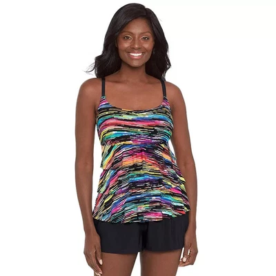 Longitude Great Lengths Womens 16 One Piece Swim Romper Dress Bathing Suit NEW - Image 1 of 4