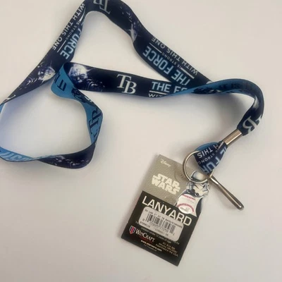 Tampa Bay Rays Star Wars Lanyard MLB Baseball Yoda Disney - Image 1 of 4