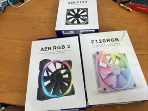 3X NZXT 120mm Untested Fans To Include AER 2 RGB 120mm - Zdjęcie 1 z 4
