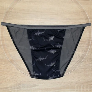 Tanga Slip para hombre - azul oscuro - motivo tiburón - talla 6 - Imagen 1 de 2