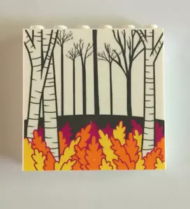 LEGO Pannello 1x6x5 con Decorazione Autunnale Bosco - PN 59349pb168 - Nuovo - Foto 1 di 1