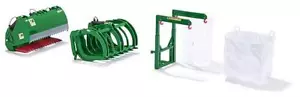 Wiking 7382 Pala Cargadora Herramientas Set B John Deere Verde Accesorio Tractor - Imagen 1 de 2