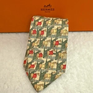 Hermes Horse Tie - 100% Silk Beautiful - Picture 1 of 9