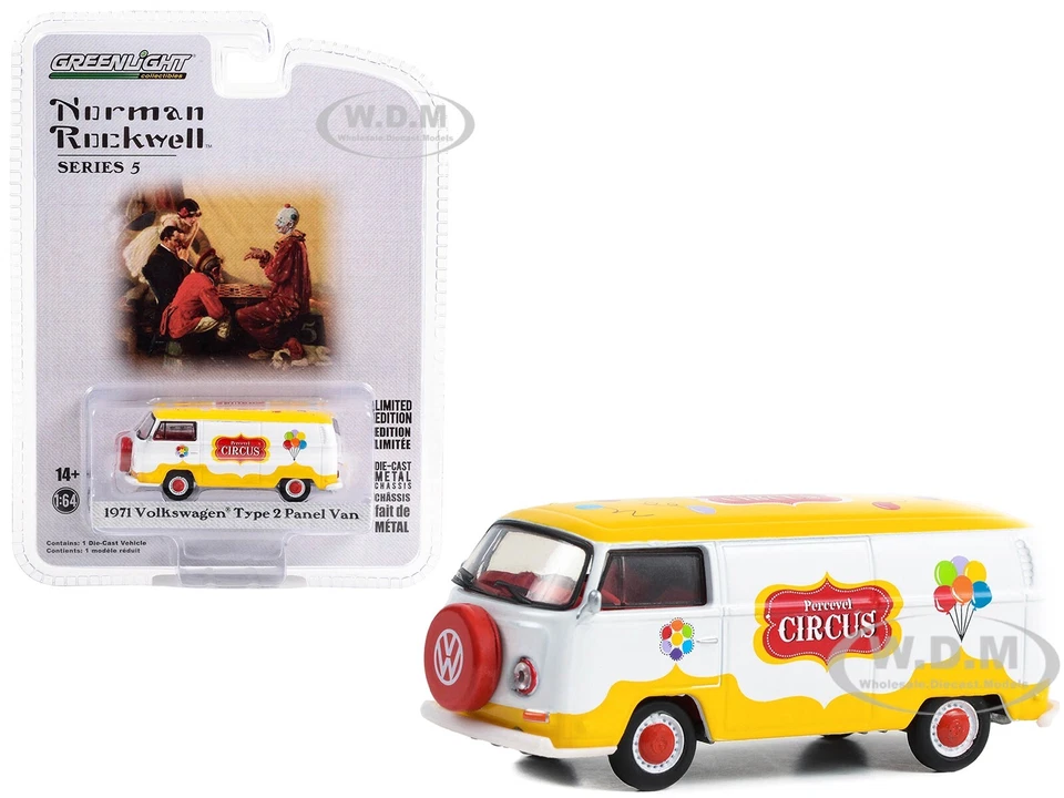 Greenlight 1971 Volkswagen Type 2 Panel Van "Circus" 1/64 Diecast 54080 F