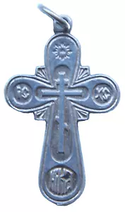 Crucifijo Cruz Ortodoxa Plata de Ley ''Ahorrar y Guardar'' 2,71 gramos - Imagen 1 de 4