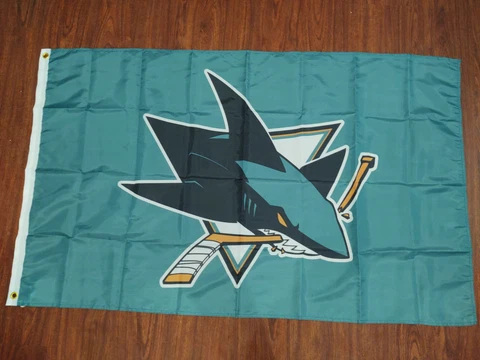 San Jose Sharks 3x5 Flag.  US seller, fast shipping! Cover