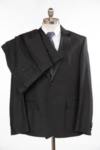 VERSACE COLLECTION Traje Esmoquin Lana Negro 2 Botones Ajuste Regular 44 R (EU 54) - Imagen 1 de 17