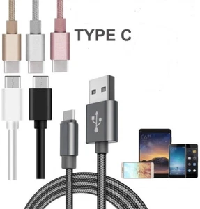 2 Meter Heavy Duty Braided TypeC USB Charger Charging Lead Data Sync Phone Cable - Picture 1 of 30