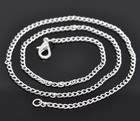 12 X SILVER PLATED LINK CHAIN NECKLACES LOBSTER CLASPS JEWELLERY MAKING CRAFT