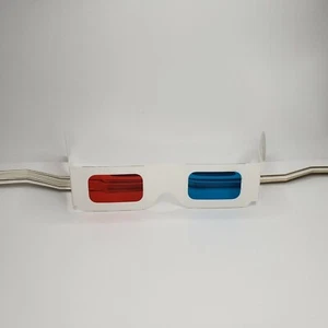 10x Universal Anaglyph Cardboard Paper Red Blue Cyan 3D Glasses For Movie Cinema - Picture 1 of 3