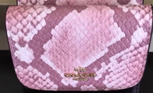 Coach 25938 LEDER SCHLANGENPRÄGUNG MIX KLEINE GELDBÖRSE CLUTCH OCHSENBLUT MULTI NEU MIT ETIKETT - Bild 1 von 9