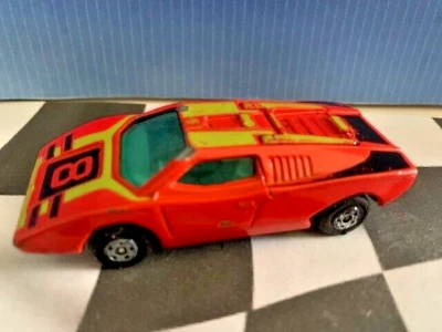 Matchbox 1976-1980 Superfast #27 1-75 Lamborghini Countach RED BlackBase GrayInt - Image 1 of 2