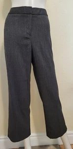 Style&Co. Pantalone elegante donna taglia 10 P orlato nero grigio spina di pesce 30X26 - Foto 1 di 3