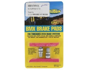 Kool Stop BMX Brake Pads (Pink) (Threaded) - Picture 1 of 2
