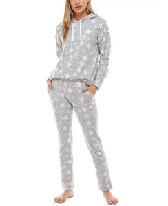 Roudelain Women Silver Stars Drop Shoulder Hoodie and Slim Leg Pant Set Size XL - Picture 1 of 1