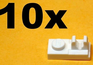 NUEVO LEGO - PLACAS - Modificado - Clip en la parte superior 1 x 2 - Placa blanca x 10 - Imagen 1 de 1