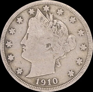 1910 5C Liberty Head "V" Nickel Uncertified Circulated - Picture 1 of 2
