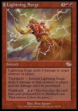 1x Lightning Surge Judgment MtG Magic Red Rare 1 x1 Card Cards MP