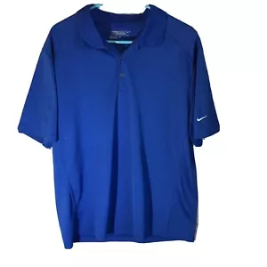 NIKE Golf Mens XL Polo Shirt Blue Tour Performance Short Sleeve (PR) - Picture 1 of 5