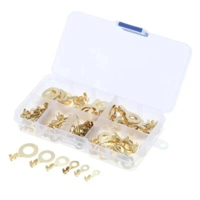 150PCS/Box M3/M4/M5/M6/M8/M10 Ring Lugs Eyes Copper Crimp Terminals - Image 1 of 4