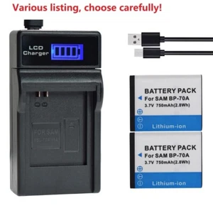 Battery or LCD Charger for Samsung BP70A PL120 PL170 PL20 PL200 PL80 PL81 WP10 - Picture 1 of 47
