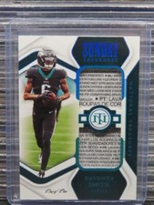 2022 National Treasures Devonta Smith Sunday Treasures Laundry Tag Patch #1/1