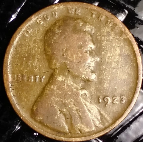 1923 P Lincoln Wheat Penny 100 Year-old " Woody" Improper Alloy Mixture" Cover