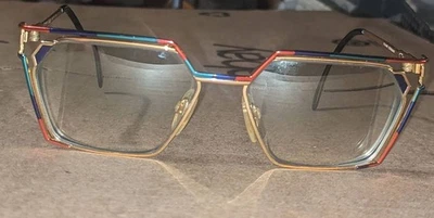 Vintage Cazal Eyeglasses Frames Mod 250 Col 411 Geometric Glasses - Image 1 of 4