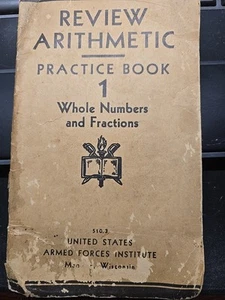 Vintage United States Armed Forces Review Arithmetic Practice Book 1 - Bild 1 von 3