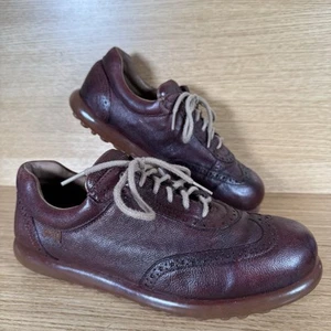Zapatos de cuero vintage Camper Alicante Pelotas rojo oscuro/marrón - talla 7 UK (40 EUR - Imagen 1 de 21