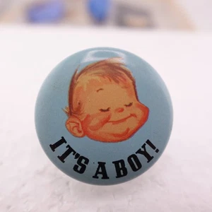 It's A Boy! Pinback Button Swift's Meats for Babies Vintage Promo - Picture 1 of 3