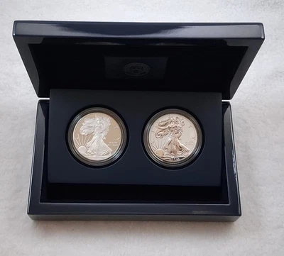 Juego de prueba de dos monedas de plata American Eagle San Francisco 2012--propietario original-- Foto 1 de 4