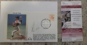 Nolan Ryan Jsa Autograph 1983 First Day Cover Cache FDC Signed Hof - Picture 1 of 3