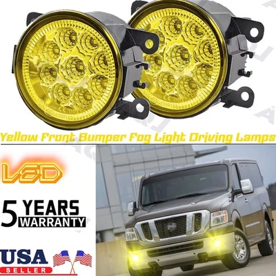 Pair Front Bumper LED Fog Light Clear Driving Lamps For Nissan NV3500 2012-2021 Foto 1 de 4