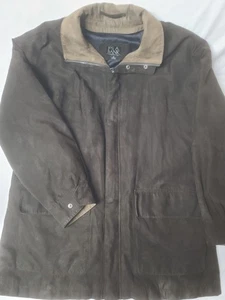 Jos. A. Bank M dark brown polyester coat jacket zip out liner snap & zip front - Picture 1 of 11