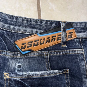 "Pantalones de mezclilla para hombre Dsquared2 azules talla 54 desgastados hechos en Italia botón mosca 34""" - Imagen 1 de 11